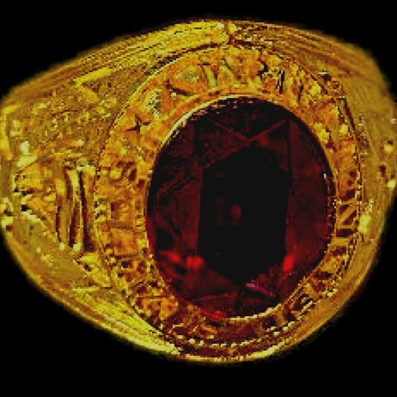 AIr Force Ring Red or clear crystal stone 18 Kt Gold Military US MADE 7 14 NWT - Picture 3 of 4